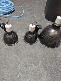 Reptile heat fixtures Black Dome Clamp Lamps – Set of 3