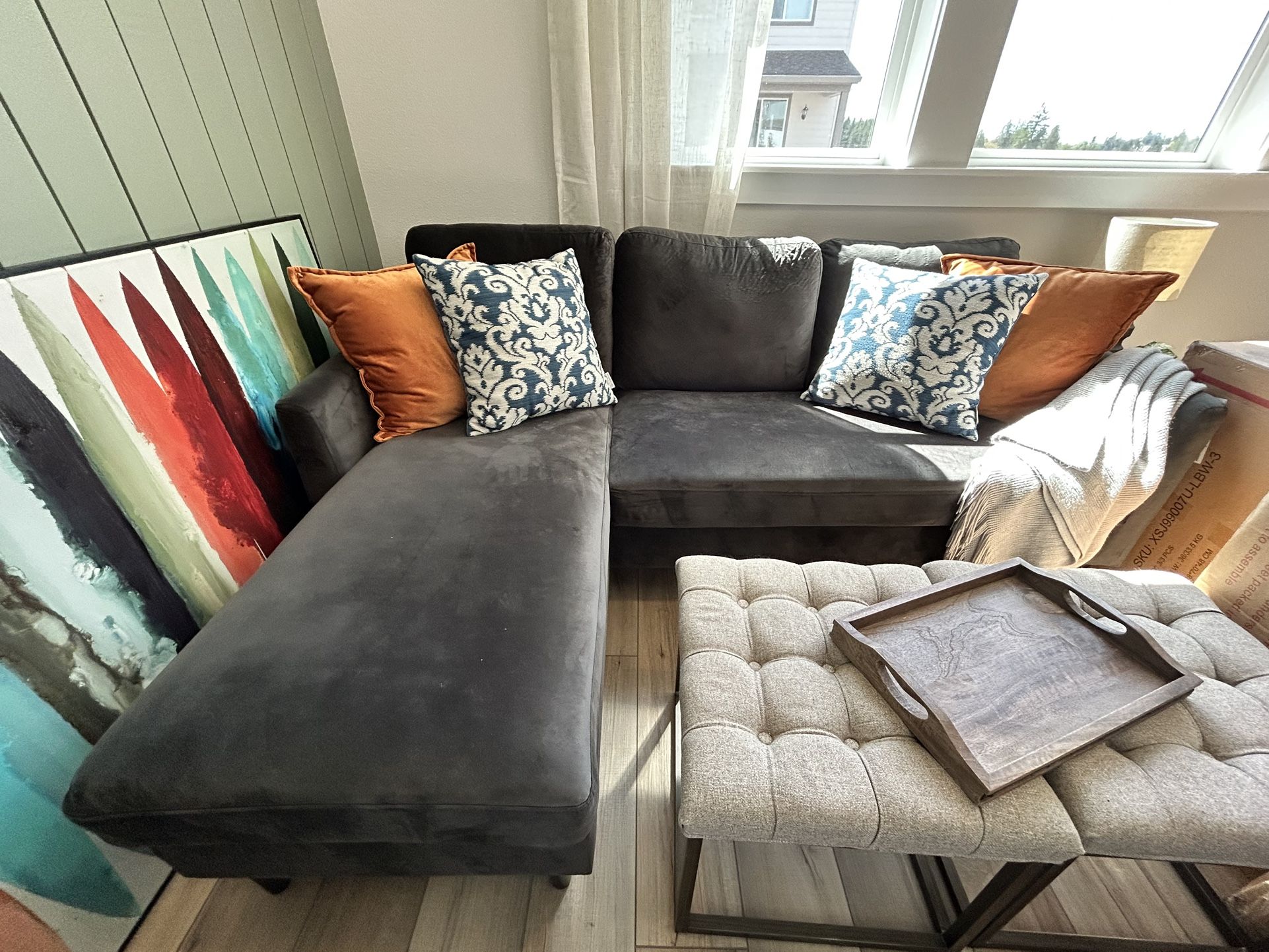 Gorgeous Microfiber Sectional Couch