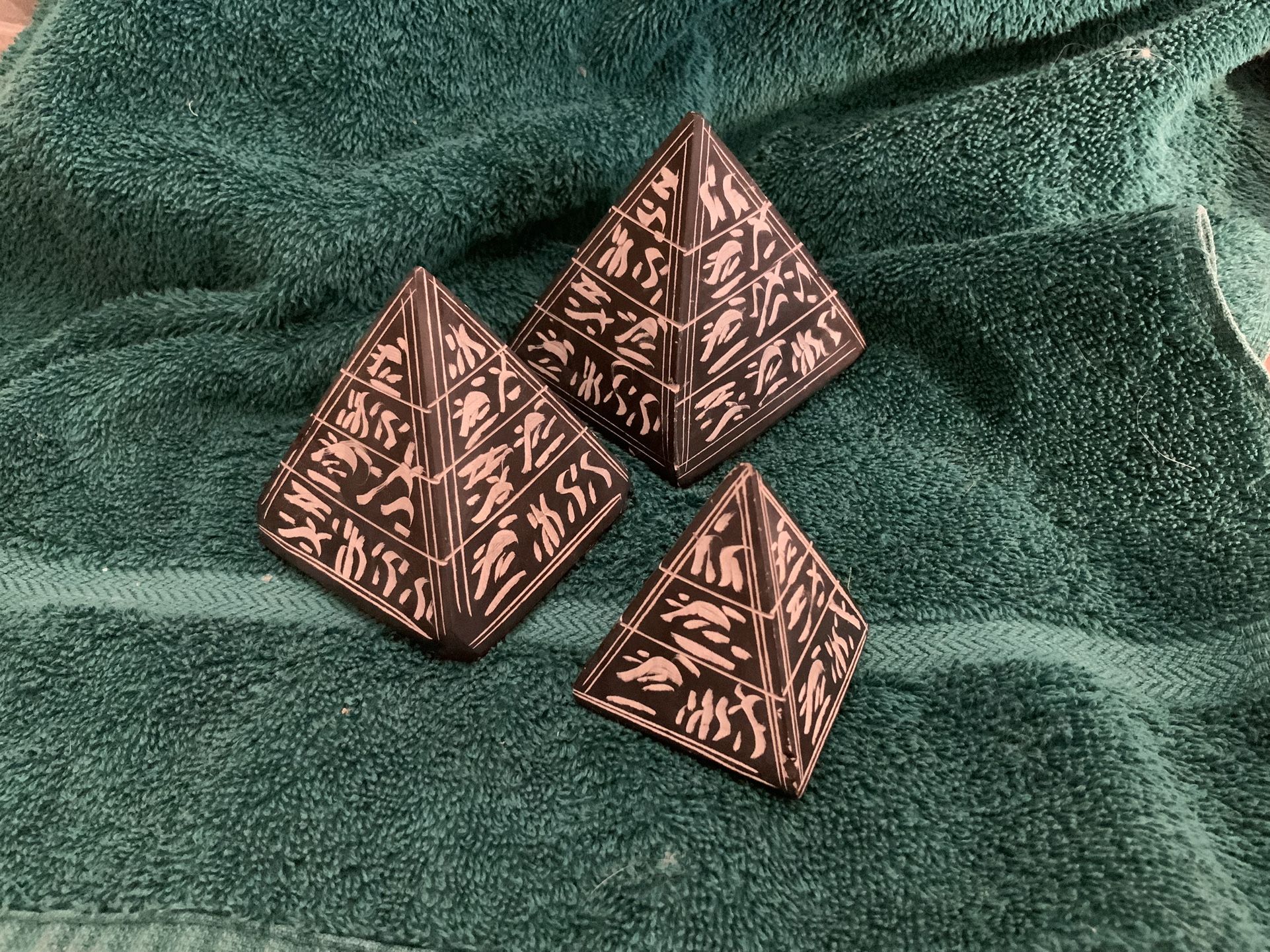 Three Pyramids Paperweight Set