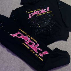Sp5der black p*nk hoodie