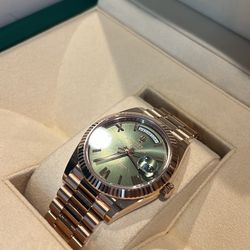 Brand New Day Date Rolex /olive Green Dial 