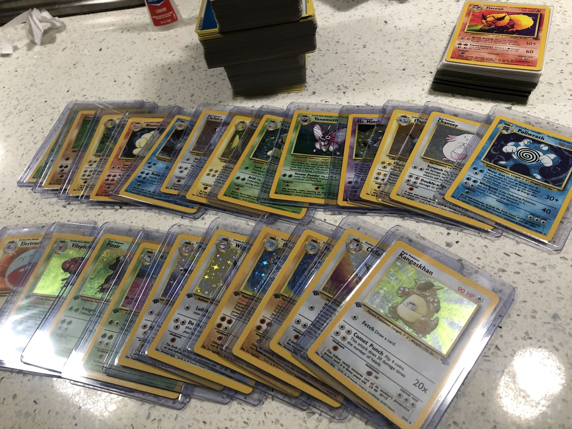 Pokemon Base Set / 1st Ed Jungle Holo repacks 15 cards total