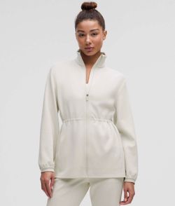 Lululemon Softstreme Cinch-Waist Full-Zip Jacket Color Bone Size XS