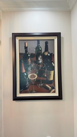 Thomas Arvid “Friends in Town” Hand Signed Giclée on Canvas – Limited Edition Wine Artwork