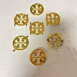 Set Of 6 Gold Metal Tori Burch Replacement Tags