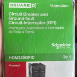 Two Pole Cafi Homeline 15 And 20 Amp Breakers