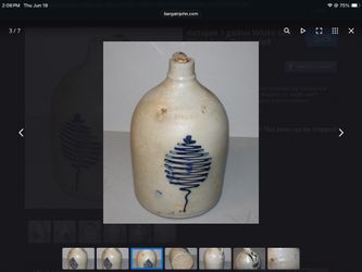 Antique 1800’s Stoneware gallon jug