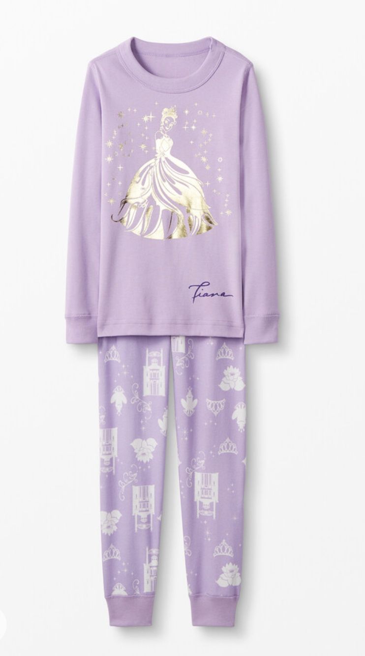 Hanna Andersson 90 Disney Princess Tiana Long Johns Pajamas