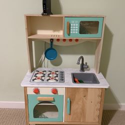 Wooden Play Kitchen Set