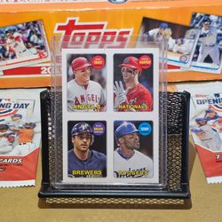 Mike Trout 2013 Topps Archives - 1969 4-In-1 Stickers , B. Harper, R. Braun. M.K