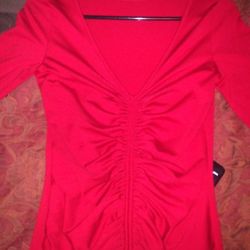 Sexy Red Dress Stretchy And Curvy Size Large 