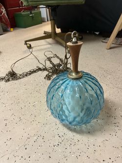 Vintage hanging glass light