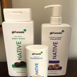 Native Girl Scout Cookie Scented Body Wash, Shampoo, And Deodorant