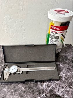 Lyman 6" Stainless Steel Dial Caliper & Assorted Cable Tie Canister