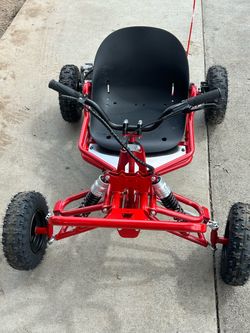 63.3CC Gas Go Kart, 2.2HP 2-Stroke Off-Road Buggy with Suspension, 25MPH for Ages 12+