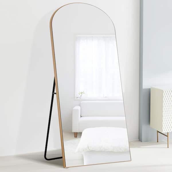 New Inbox 64x22 Wall Mount Mirror With Stand White Black Wood Color Available 