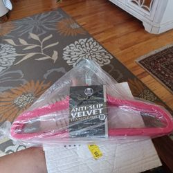 Brand NEW Rose Pink Velvet Hangers