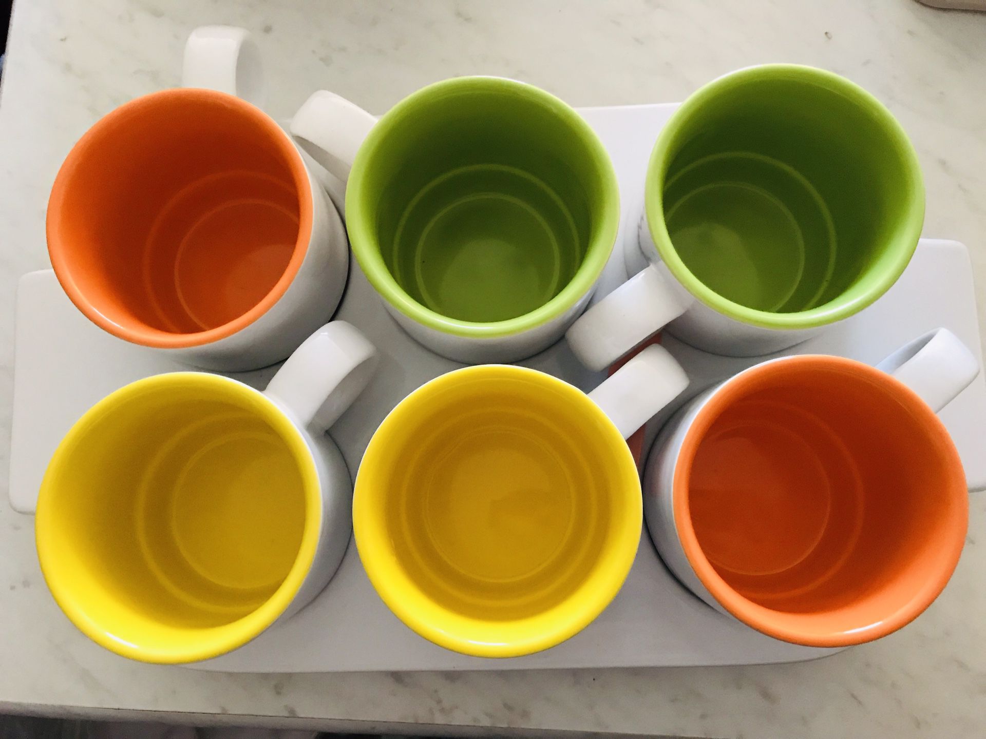Creat&barrel stoneware mug cup set