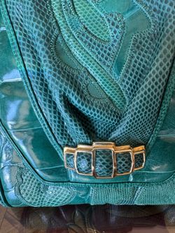 DRAMATIC PRICE DROP: VINTAGE NEVER USED EXOTIC SKINS/TEXTURED EMBOSSED LEATHER/LEATHER-LINED SHARIF LTD. BAG