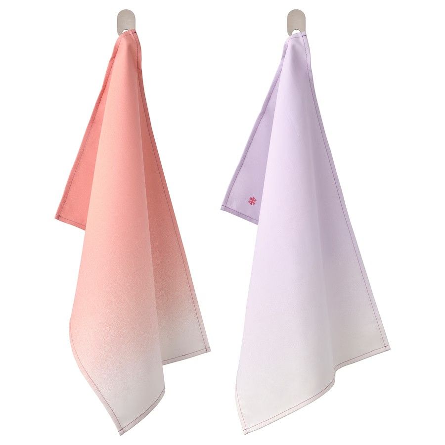 IKEA ÖMSESIDIG Tea Towel, Pink/Lilac, 36x58 cm