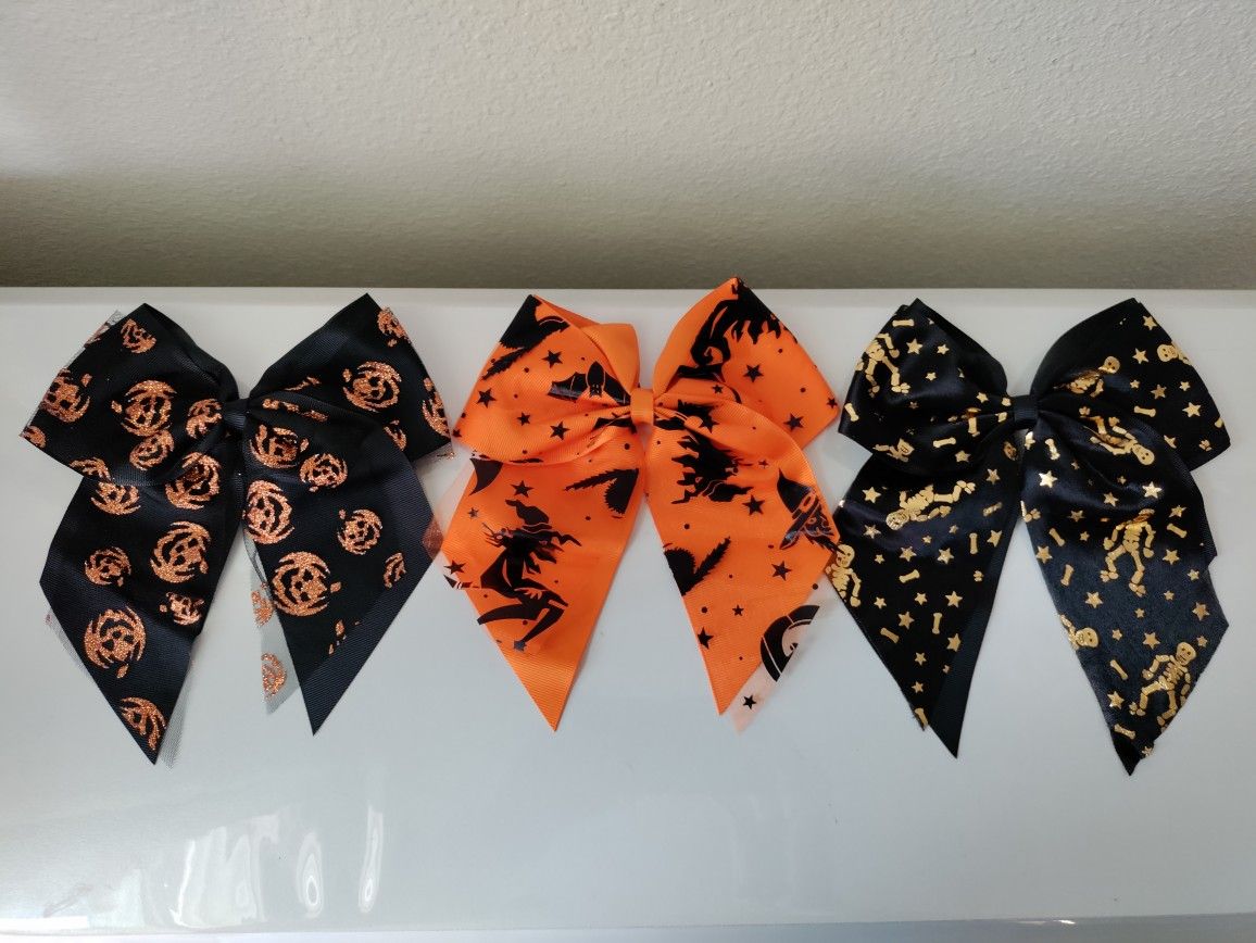 Halloween Big Hair Bow Clips New