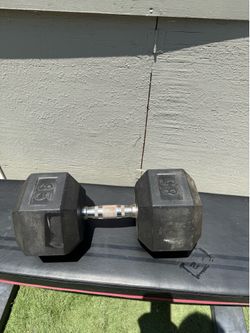 Weight 85 pound dumbbell