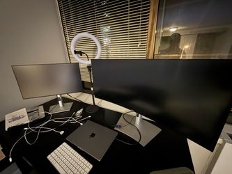 Dell Dual Monitor Setup – 34” Curved Ultrawide + 24” UltraSharp – Premium Home Office