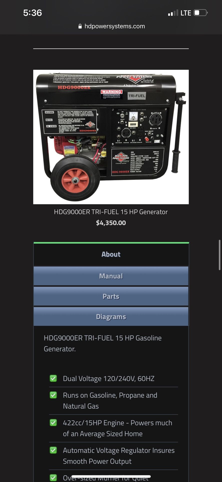 Hdg9000er Generator New