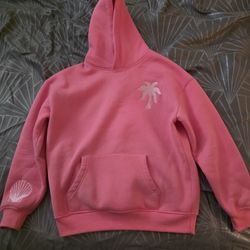Pink Palm Puff Hoodie