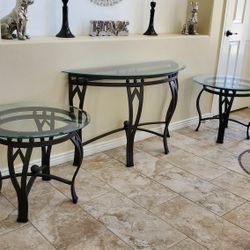 Half Moon Table With End Tables