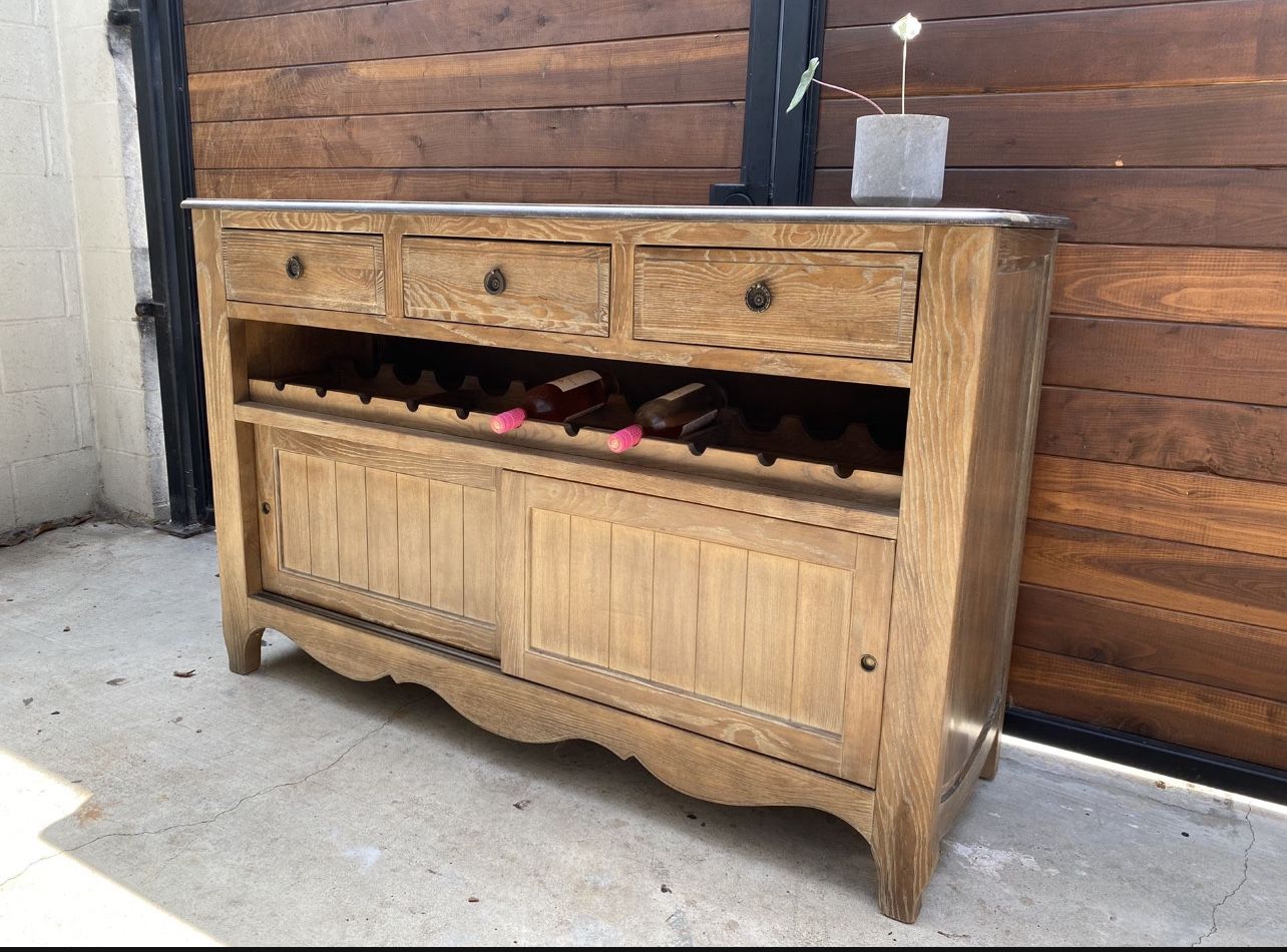 Rustic Wine Bar Cabinet Console