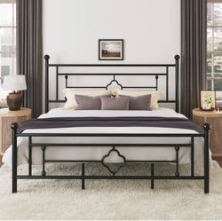 Ajayceon Metal Platform Bed Frame (Full/Queen)