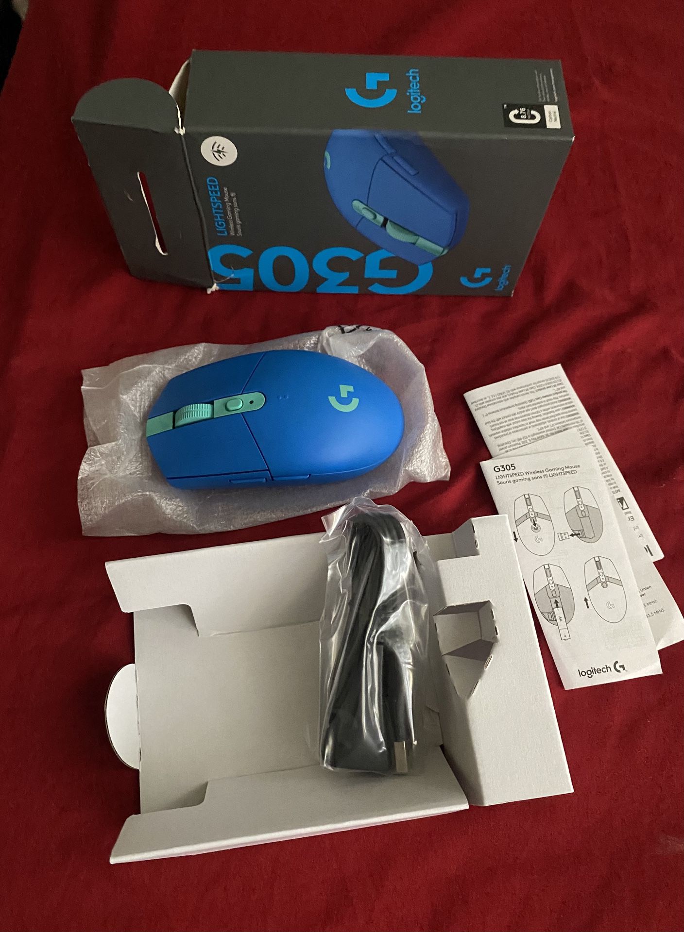new wireless g305 lightspeed logitech blue mouse