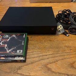 Xbox One X 2Tb Gaming Console System, 2 Games With All Power Cords