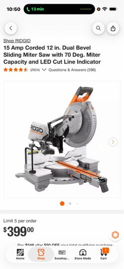 RIDGID 12 in. Dual Bevel Sliding Miter Saw