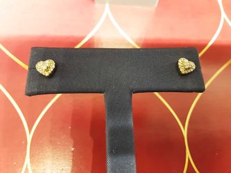 Double Stud Earrings Yellow Gold 14k (.585) 1.3 grams