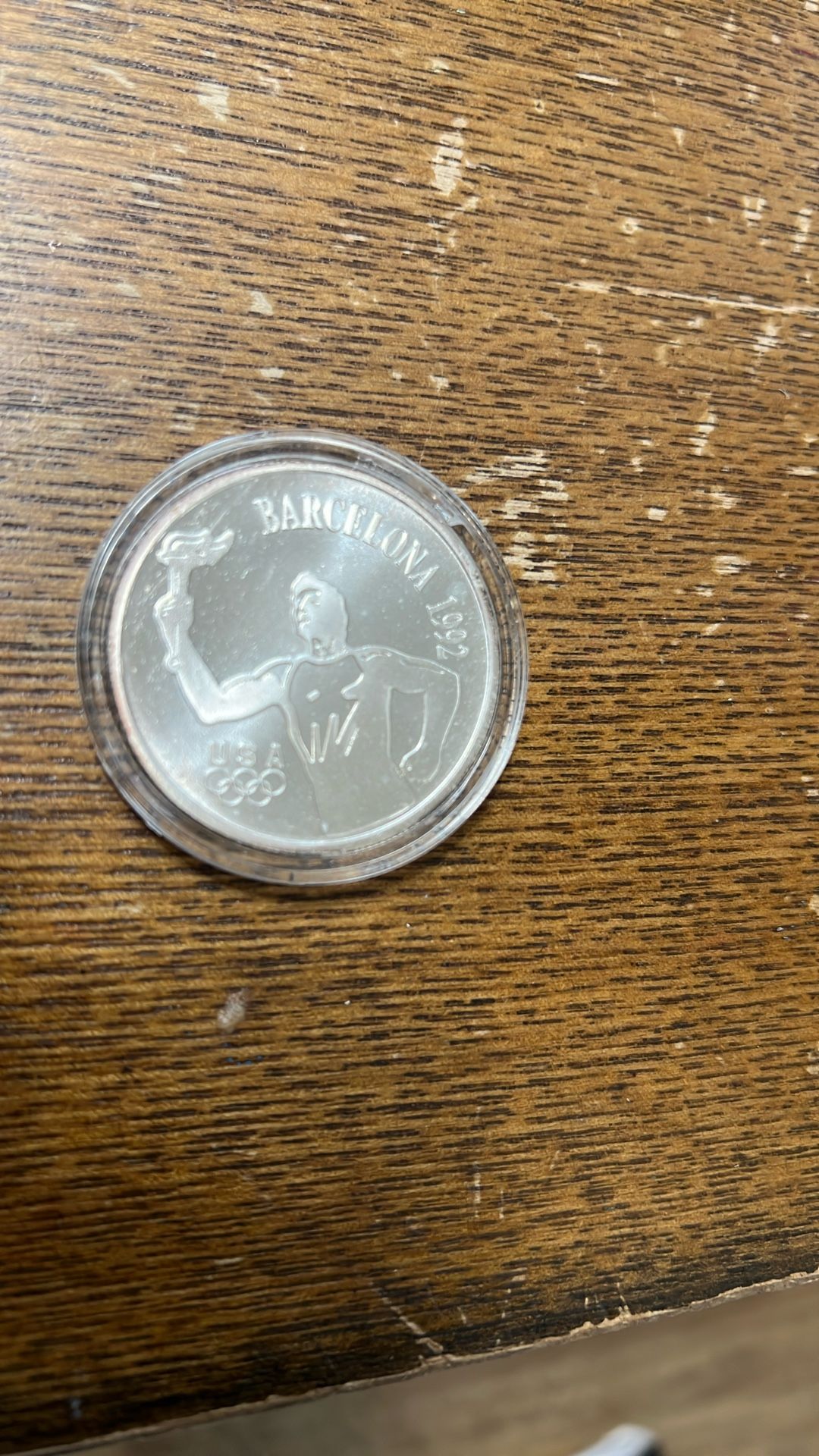 1992 Barcelona Olympics Silver Medallion 1 Oz. .999 Fine Silver