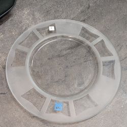 Set Of 5 Caldier Italian Glass 14" Plates