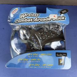 SEALED Intec PlayStation 2 PS2 Wireless Arcade Combat Stick Joystick (READ)