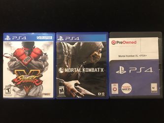 Sony PlayStation 4 PS4 Game Lot of 3 Fighting games(Mortal Kombat X XL Street Fighter V)
