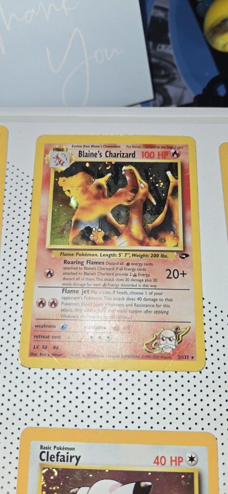 Pokemon TCG - Blaine's Charizard Holo - Moderately Played