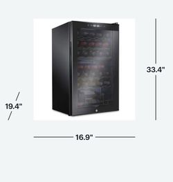 Black Freestanding Wine Cooler Refrigerator