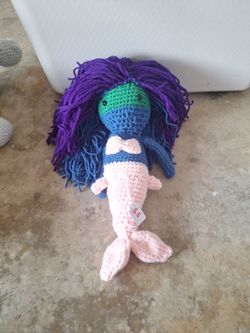 Crochet Stuffed Ninja Mermaid
