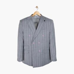 Gray With Lilac Stripe - Stacy Adams Suit