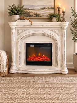 Gorgeous White Electric Fireplace