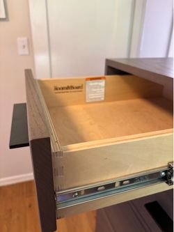 Room and Board solid wood and metal dresser (gray)