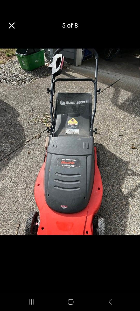 Black+Decker Electric Lawn Mower – No Basket – $80 (Orchards, Vancouver WA)