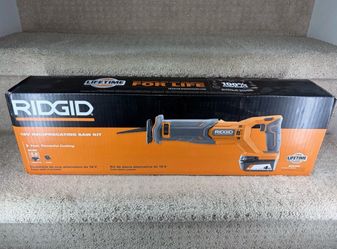 $120 New RIDGID 18V Cordless Reciprocating Saw Kit with 4.0 Ah Battery and Charger