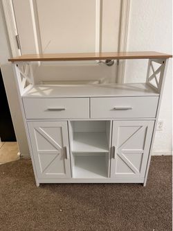 Coffee bar cabinet