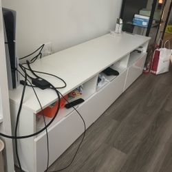 Modern White TV Stand / Media Console